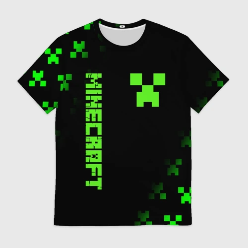 Мужская футболка 3D Minecraft Creeper