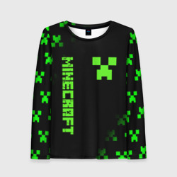 Женский лонгслив 3D Minecraft Creeper