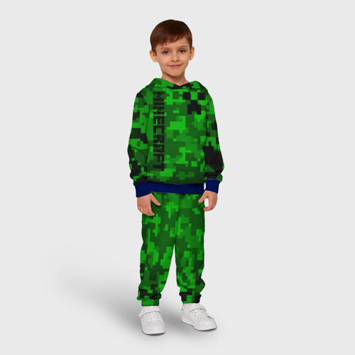 Детский костюм с толстовкой с принтом Minecraft Майнкрафт Creeper Крипер, фото на моделе #1