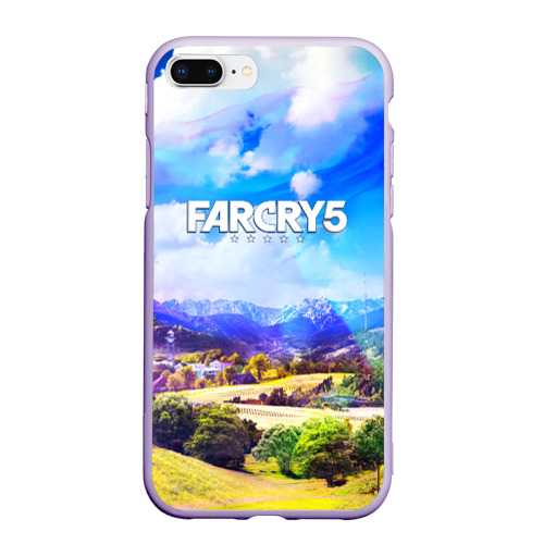 Чехол для iPhone 7Plus/8 Plus матовый Farcry 5, цвет светло-сиреневый