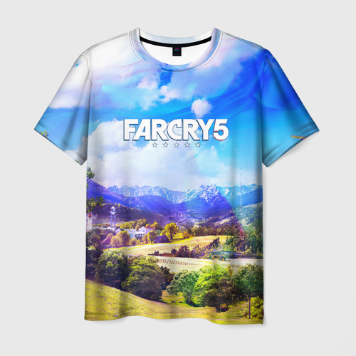 Мужская футболка с принтом Farcry 5, вид спереди №1