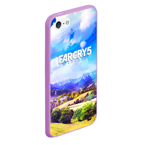 Чехол для iPhone 5/5S матовый Farcry 5, цвет сиреневый - фото 3