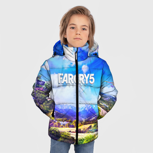 Зимняя куртка для мальчиков 3D Farcry 5, цвет светло-серый - фото 3