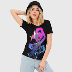 Женская футболка 3D Slim Лио и Дракон - фото 2