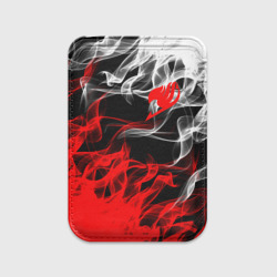 Картхолдер Magsafe магнитный Helmet Fairy tail red black white