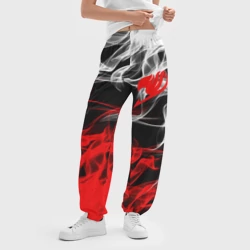Женские джоггеры оверсайз 3D Helmet Fairy tail red black white - фото 2