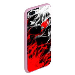 Чехол для iPhone 7Plus/8 Plus матовый Helmet Fairy tail red black white - фото 2