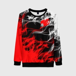 Женский свитшот 3D Helmet Fairy tail red black white