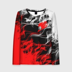 Женский лонгслив 3D Helmet Fairy tail red black white