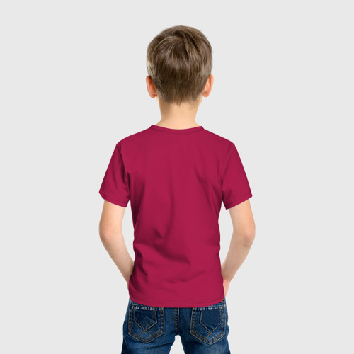 Детская светящаяся футболка с принтом Тоторо рисунок карандашом, вид сзади #2