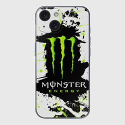 Чехол для iPhone 15 силиконовый с защитой камеры Monster energy
