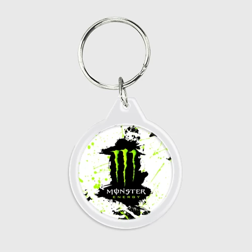 Брелок круглый Monster energy