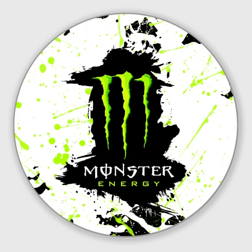 Круглый коврик для мышки Monster energy