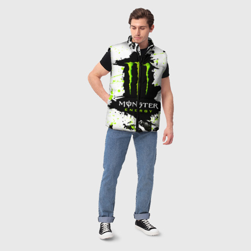 Мужской жилет утепленный 3D Monster energy, цвет черный - фото 5