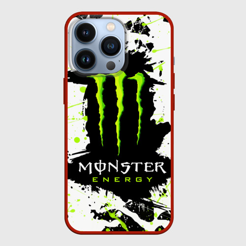 Чехол для iPhone 13 Pro Monster energy, цвет красный