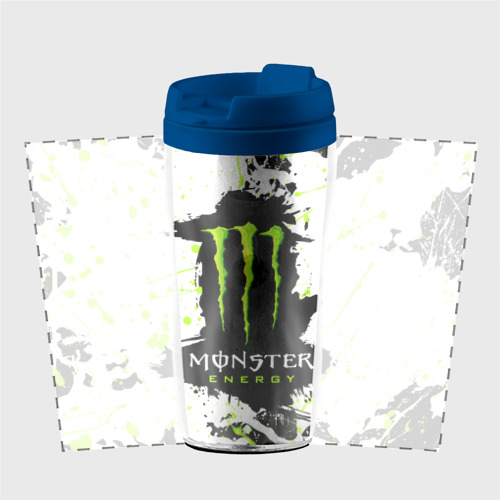 Термокружка-непроливайка Monster energy, цвет синий - фото 2