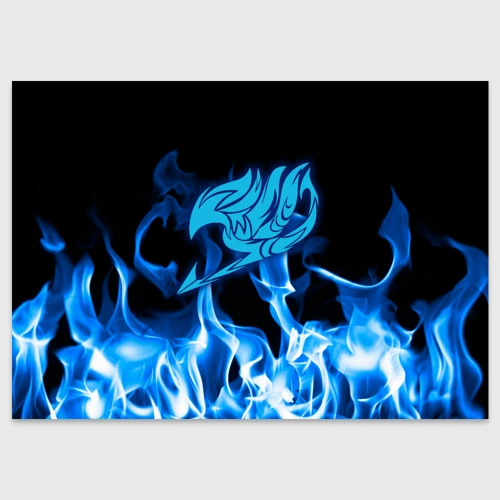 Поздравительная открытка Helmet Fairy tail blue fire