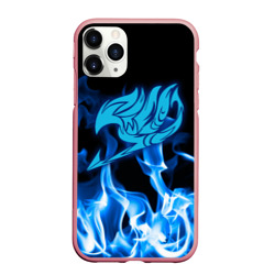 Чехол для iPhone 11 Pro Max матовый Helmet Fairy tail blue fire