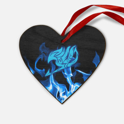 Деревянная игрушка Сердце Helmet Fairy tail blue fire
