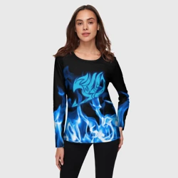 Женский лонгслив 3D Helmet Fairy tail blue fire - фото 2