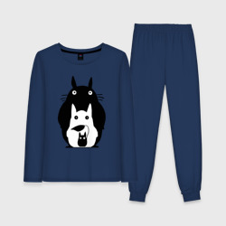 Женская пижама с лонгсливом хлопок Тени Тоторо и друзей