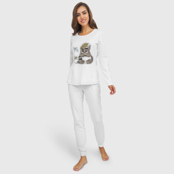 Женская пижама с лонгсливом хлопок Cute Totoro - фото 2