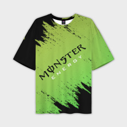 Мужская футболка oversize 3D Green monster energy