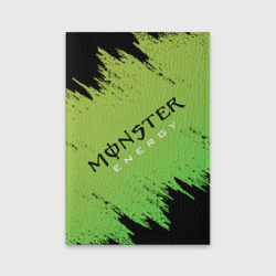 Обложка для паспорта матовая кожа Green monster energy