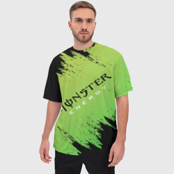 Мужская футболка oversize 3D Green monster energy - фото 2