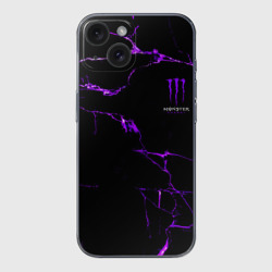 Чехол для iPhone 15 силиконовый с защитой камеры Monster energy