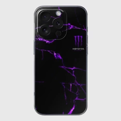 Чехол для iPhone 16 Pro силиконовый с защитой камеры Monster energy