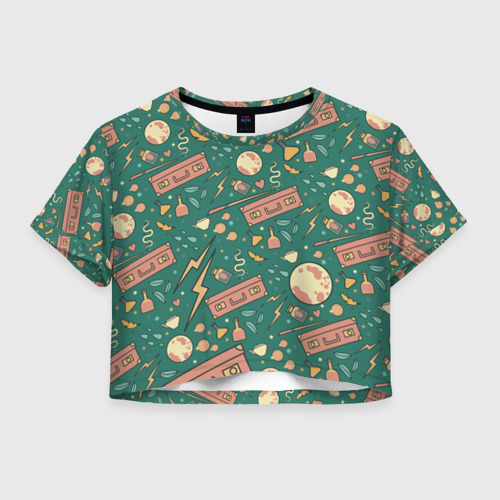 Женская футболка Crop-top 3D Фантастические твари Фото 01 Женская футболка Crop-top 3D Фантастические твари Фото 01