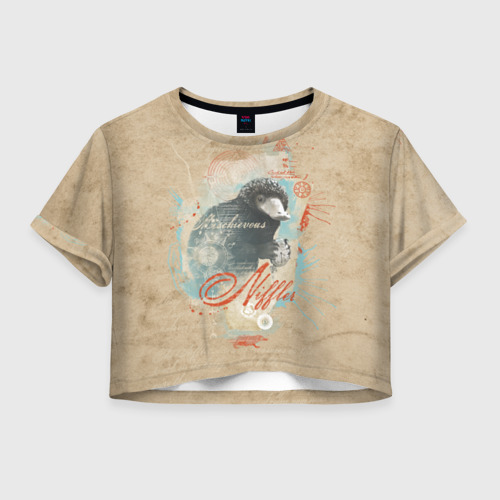 Женская футболка Crop-top 3D Niffler Фото 01 Женская футболка Crop-top 3D Niffler Фото 01