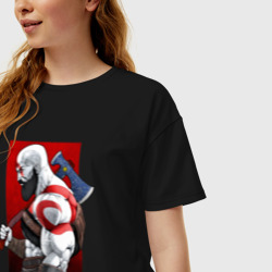 Женская футболка хлопок Oversize God of war - фото 2