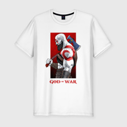 Мужская футболка хлопок Slim God of war