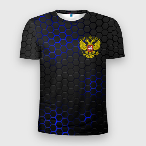 Мужская футболка 3D Slim Россия, цвет 3D печать