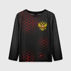 Детский лонгслив 3D Россия