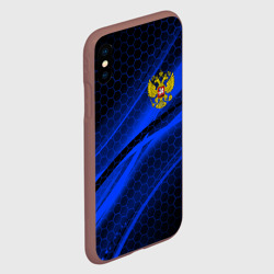 Чехол для iPhone XS Max матовый Россия Russia neon - фото 2