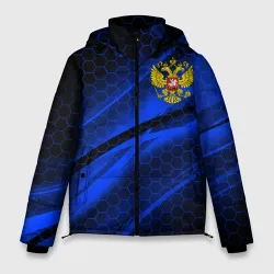 Мужская зимняя куртка 3D Россия Russia neon