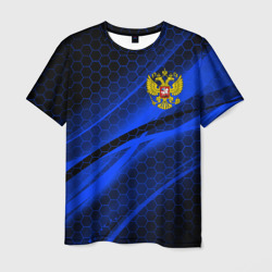 Мужская футболка 3D Россия Russia neon