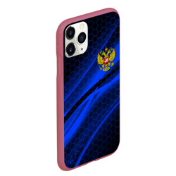 Чехол для iPhone 11 Pro Max матовый Россия Russia neon - фото 2