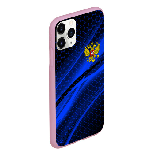 Чехол для iPhone 11 Pro Max матовый Россия Russia neon, цвет розовый - фото 3