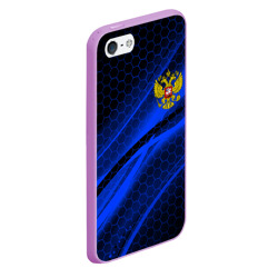 Чехол для iPhone 5/5S матовый Россия Russia neon - фото 2