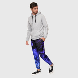 Мужские брюки 3D Фиолетовый огонь - фото 2