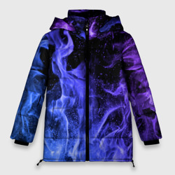 Женская зимняя куртка Oversize Фиолетовый огонь