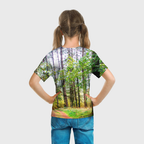 Детская футболка 3D Лес мой храм, цвет 3D печать - фото 6