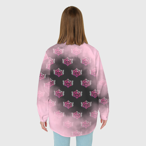 Женская рубашка oversize 3D с принтом Brawl Stars Unicorn, вид сзади #2