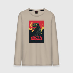 Godzilla – Лонгслив из хлопка с принтом купить со скидкой в -20%