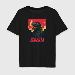 Мужская футболка хлопок Oversize Godzilla