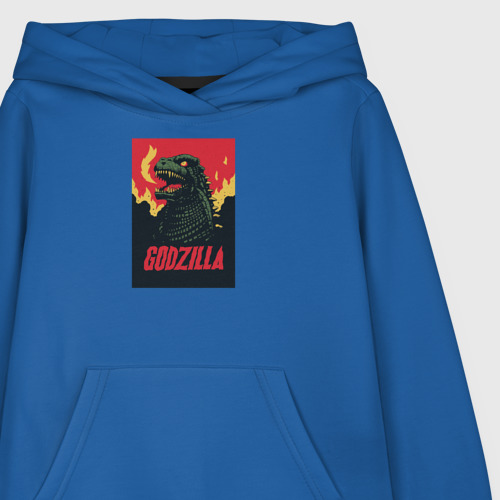 Детская толстовка хлопок Godzilla, цвет синий - фото 3